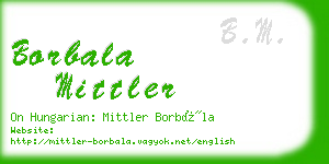 borbala mittler business card